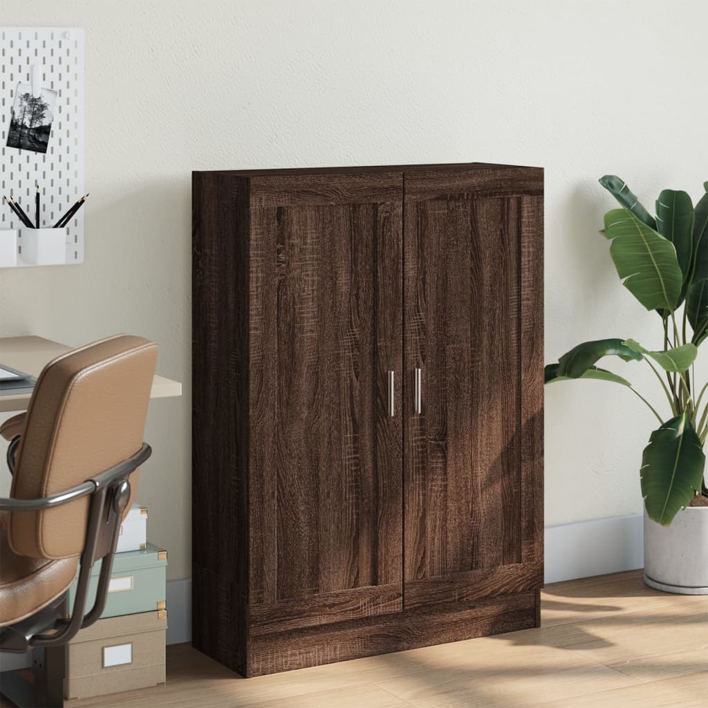 Bokhylle Brun Eik 82,5X30,5X115 Cm Konstruert Tre