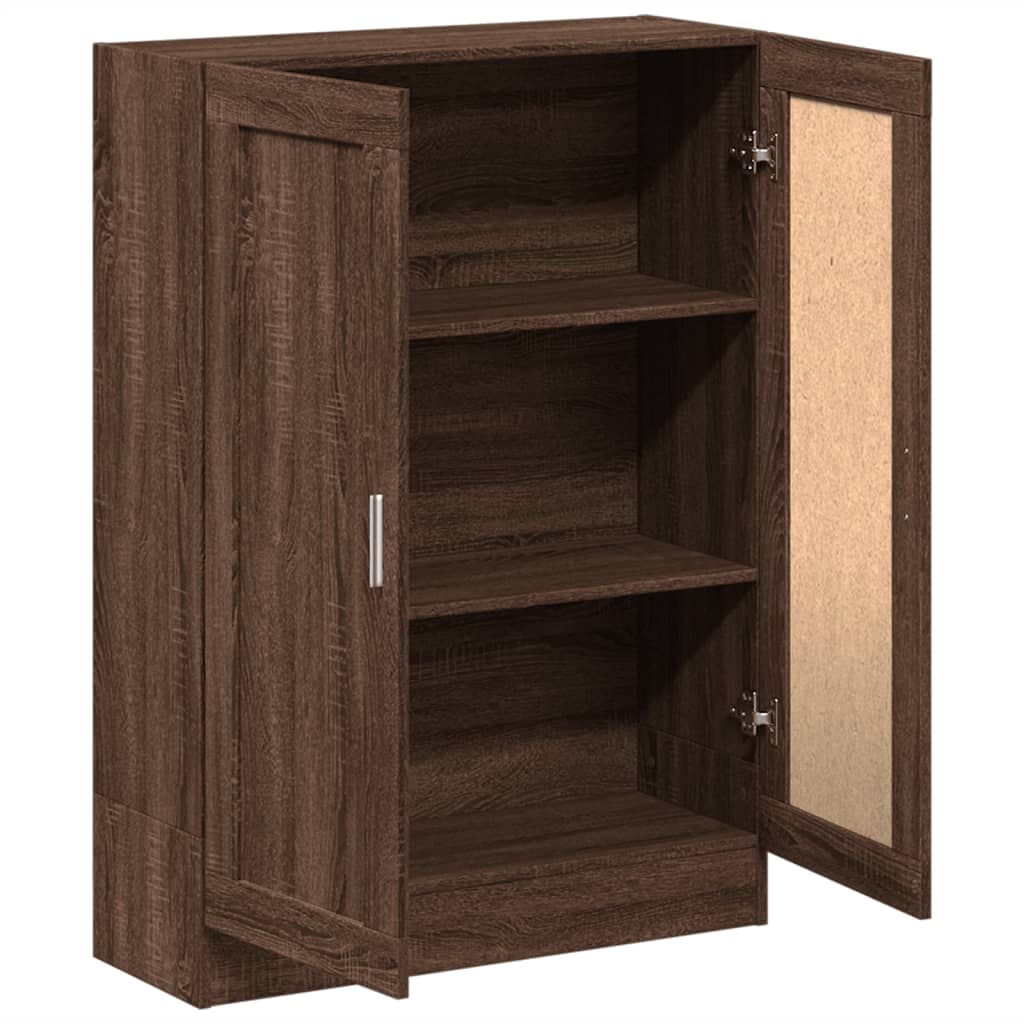 Bokhylle Brun Eik 82,5X30,5X115 Cm Konstruert Tre