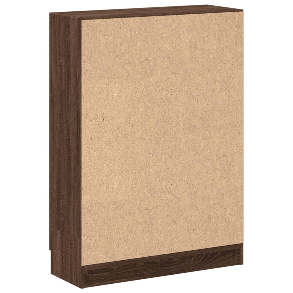 Bokhylle Brun Eik 82,5X30,5X115 Cm Konstruert Tre