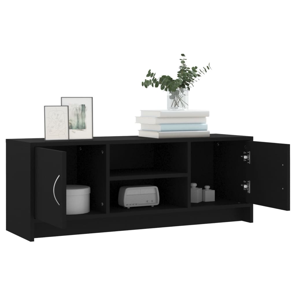 Tv-Benk Svart 102X30X37,5 Cm Konstruert Tre