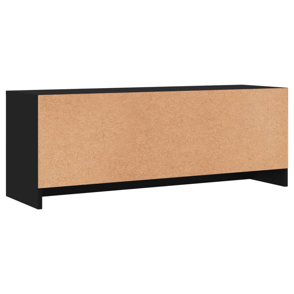 Tv-Benk Svart 102X30X37,5 Cm Konstruert Tre