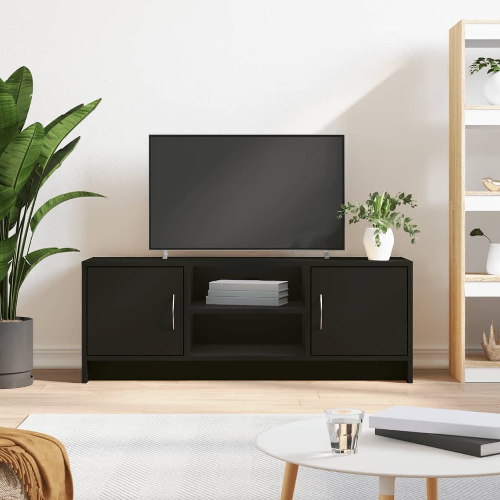 Tv-Benk Svart 102X30X37,5 Cm Konstruert Tre