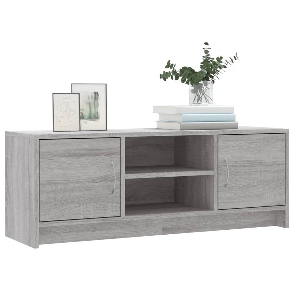 Tv-Benk Grå Sonoma 102X30X37,5 Cm Konstruert Tre