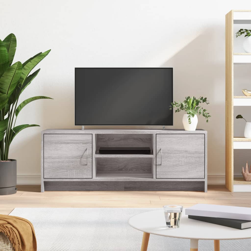 Tv-Benk Grå Sonoma 102X30X37,5 Cm Konstruert Tre
