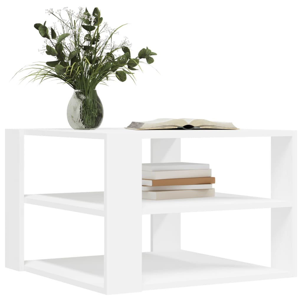 Salongbord Hvit 59,5X59,5X40 Cm Konstruert Tre