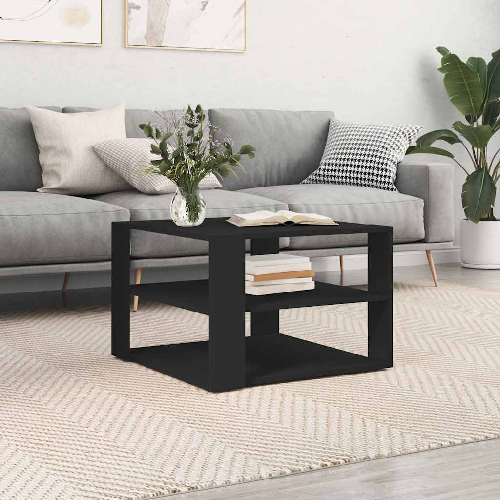 Salongbord Svart 59,5X59,5X40 Cm Konstruert Tre