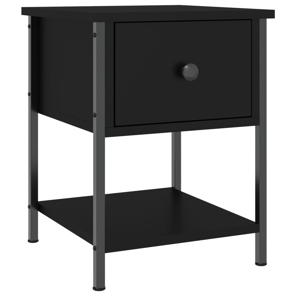 Nattbord Svart 34X35,5X45 Cm Konstruert Tre