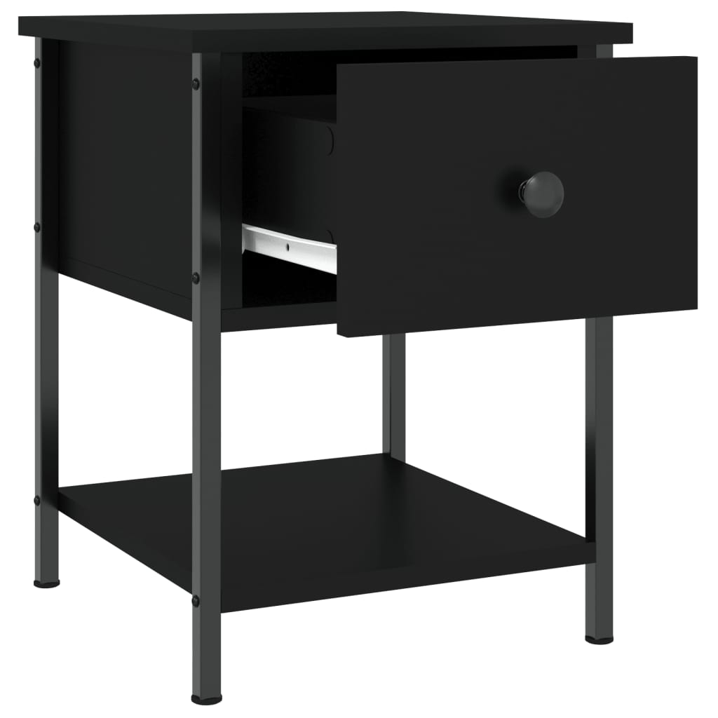 Nattbord Svart 34X35,5X45 Cm Konstruert Tre