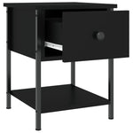 Nattbord Svart 34X35,5X45 Cm Konstruert Tre