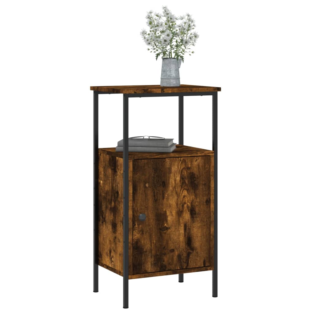 Nattbord 2 Stk Røkt Eik 41X31X80 Cm Konstruert Tre