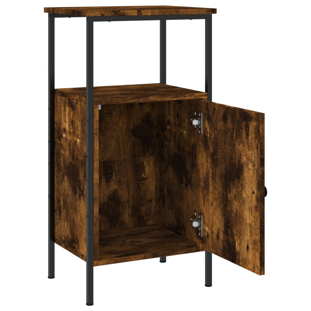 Nattbord 2 Stk Røkt Eik 41X31X80 Cm Konstruert Tre