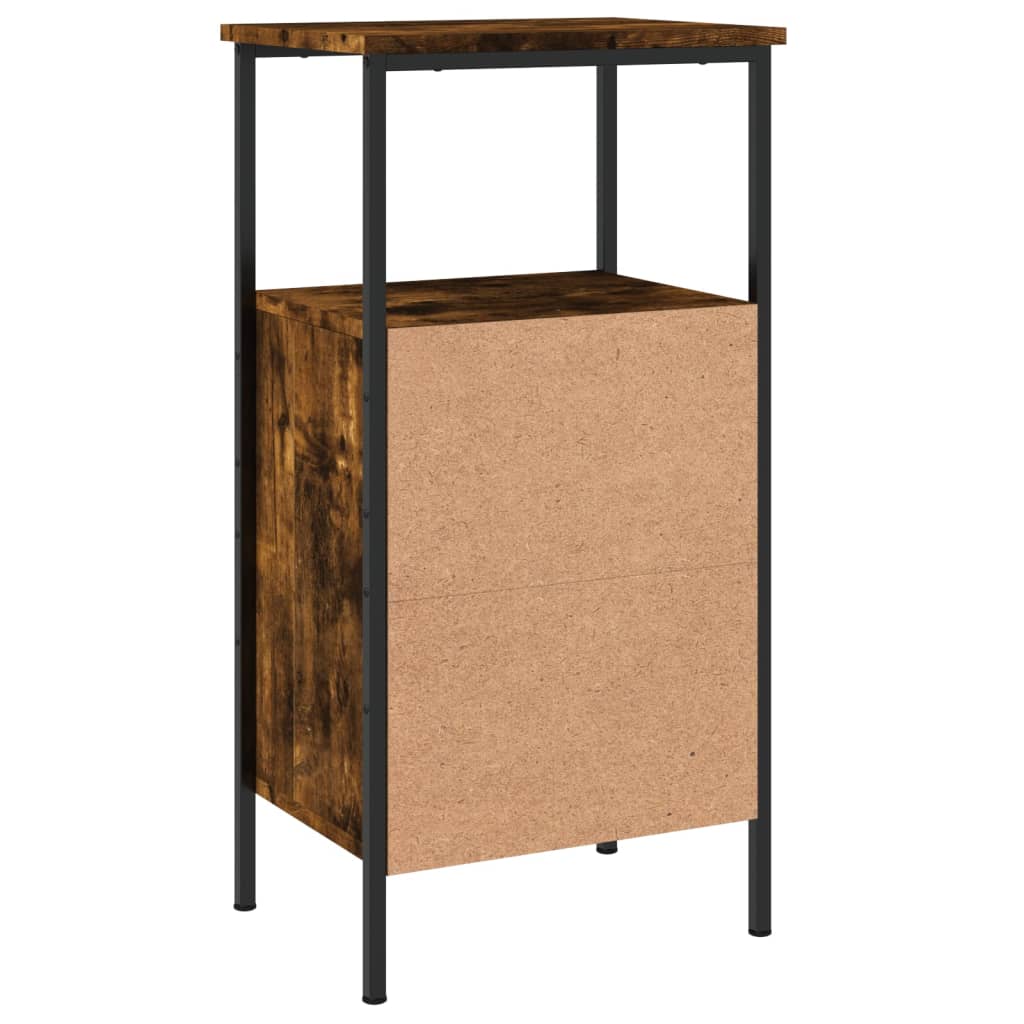 Nattbord 2 Stk Røkt Eik 41X31X80 Cm Konstruert Tre