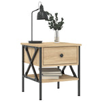 Nattbord Sonoma Eik 40X42X45 Cm Konstruert Tre