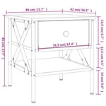 Nattbord Sonoma Eik 40X42X45 Cm Konstruert Tre