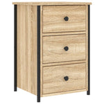Nattbord 2 Stk Sonoma Eik 40X36X60 Cm Konstruert Tre