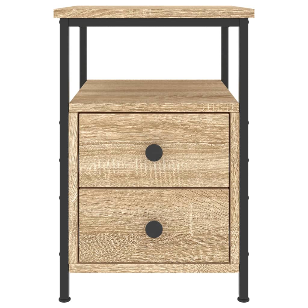 Nattbord 2 Stk Sonoma Eik 34X35,5X50 Cm Konstruert Tre