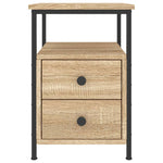 Nattbord 2 Stk Sonoma Eik 34X35,5X50 Cm Konstruert Tre
