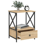 Nattbord 2 Stk Sonoma Eik 50X41X65 Cm Konstruert Tre