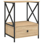 Nattbord 2 Stk Sonoma Eik 50X41X65 Cm Konstruert Tre