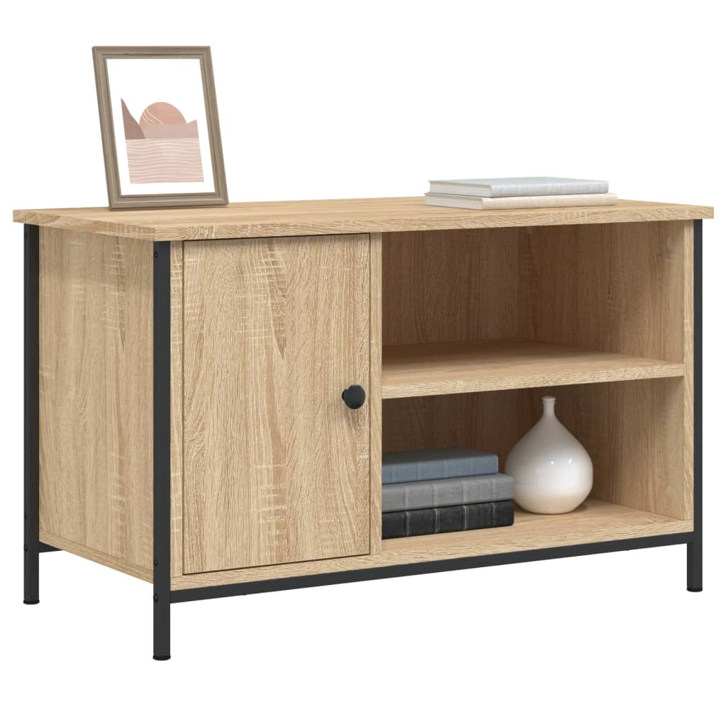 Tv-Benk Sonoma Eik 80X40X50 Cm Konstruert Tre