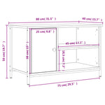 Tv-Benk Sonoma Eik 80X40X50 Cm Konstruert Tre