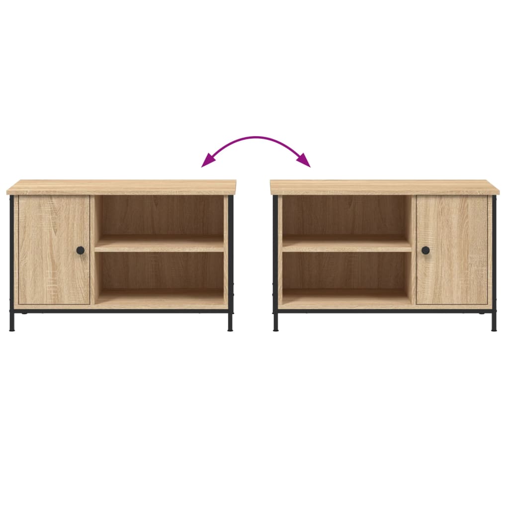 Tv-Benk Sonoma Eik 80X40X50 Cm Konstruert Tre