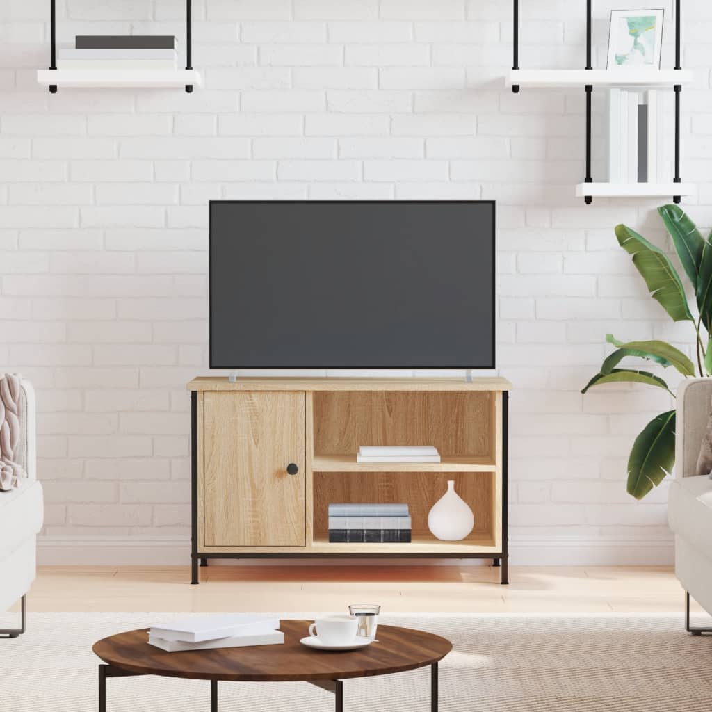 Tv-Benk Sonoma Eik 80X40X50 Cm Konstruert Tre