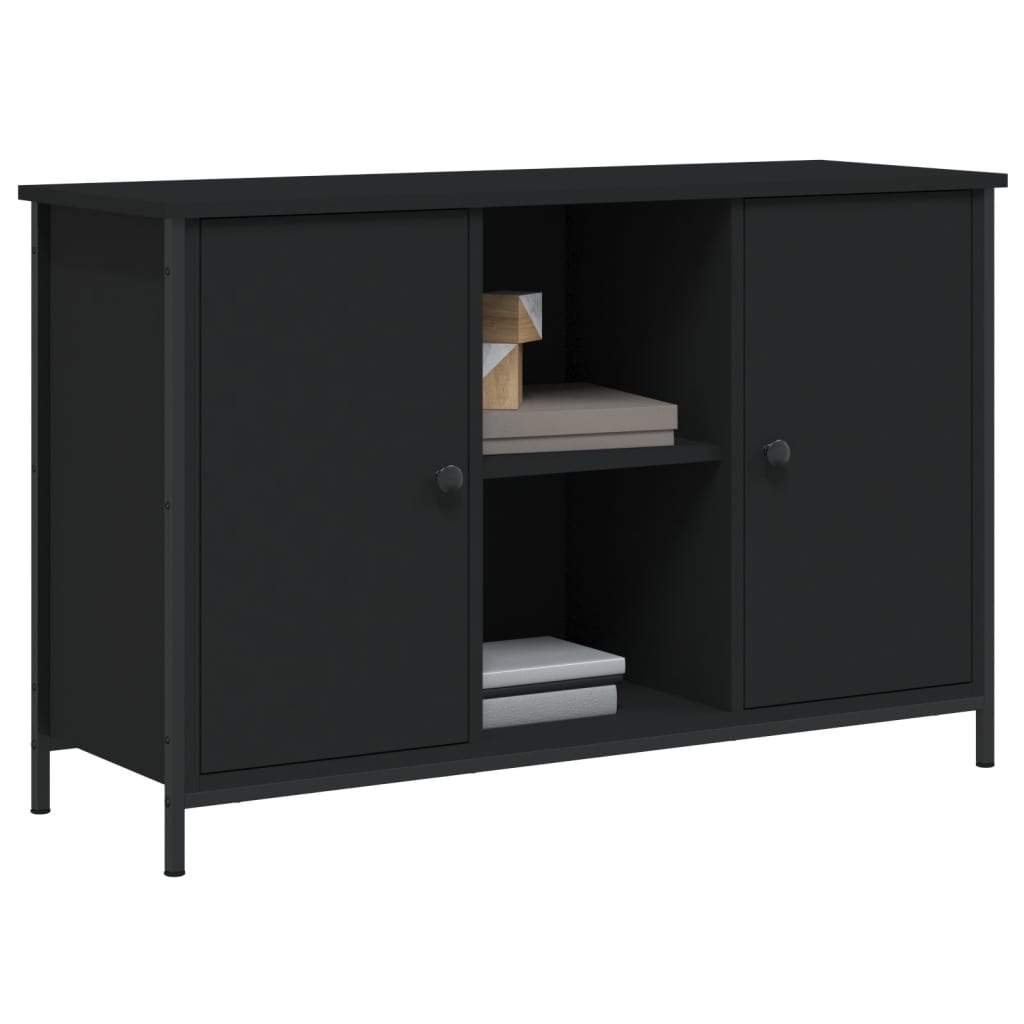 Tv-Benk Svart 100X35X65 Cm Konstruert Tre