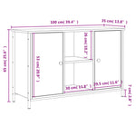 Tv-Benk Svart 100X35X65 Cm Konstruert Tre