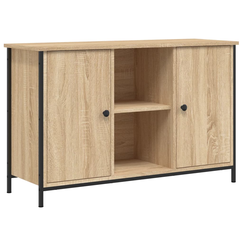 Tv-Benk Sonoma Eik 100X35X65 Cm Konstruert Tre