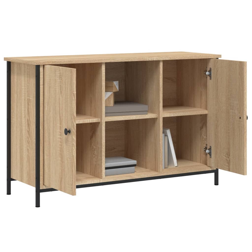 Tv-Benk Sonoma Eik 100X35X65 Cm Konstruert Tre