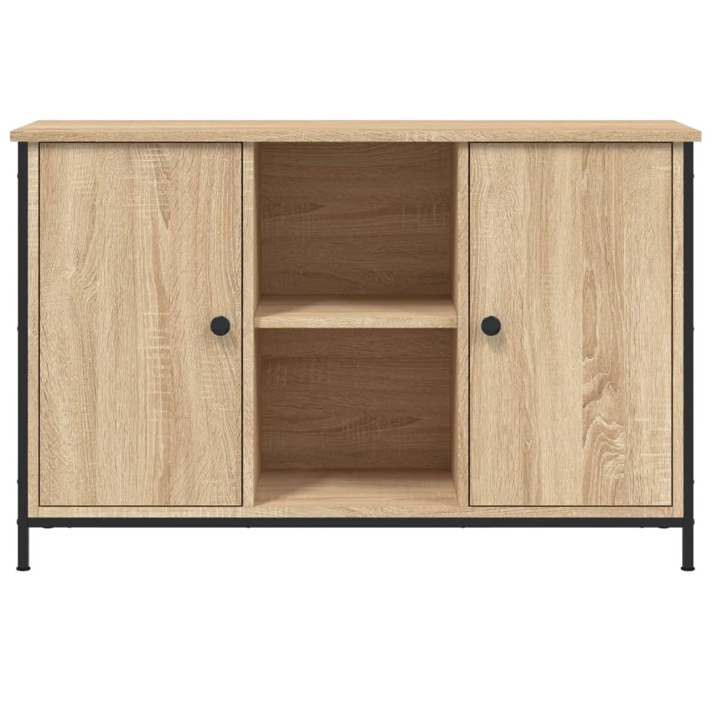 Tv-Benk Sonoma Eik 100X35X65 Cm Konstruert Tre