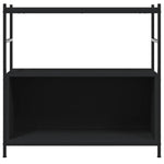 Bokhylle Svart 80X30X78,5 Cm Konstruert Tre Og Jern