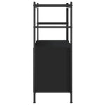 Bokhylle Svart 80X30X78,5 Cm Konstruert Tre Og Jern