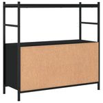 Bokhylle Svart 80X30X78,5 Cm Konstruert Tre Og Jern