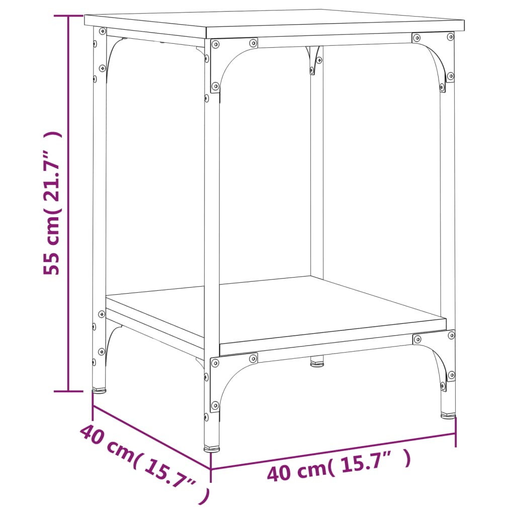 Salongbord Sonoma Eik 40X40X55 Cm Konstruert Tre