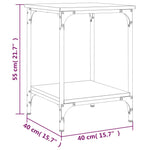 Salongbord Sonoma Eik 40X40X55 Cm Konstruert Tre