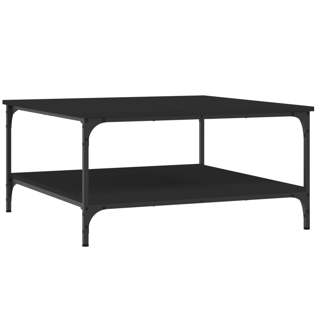Salongbord Svart 80X80X40 Cm Konstruert Tre