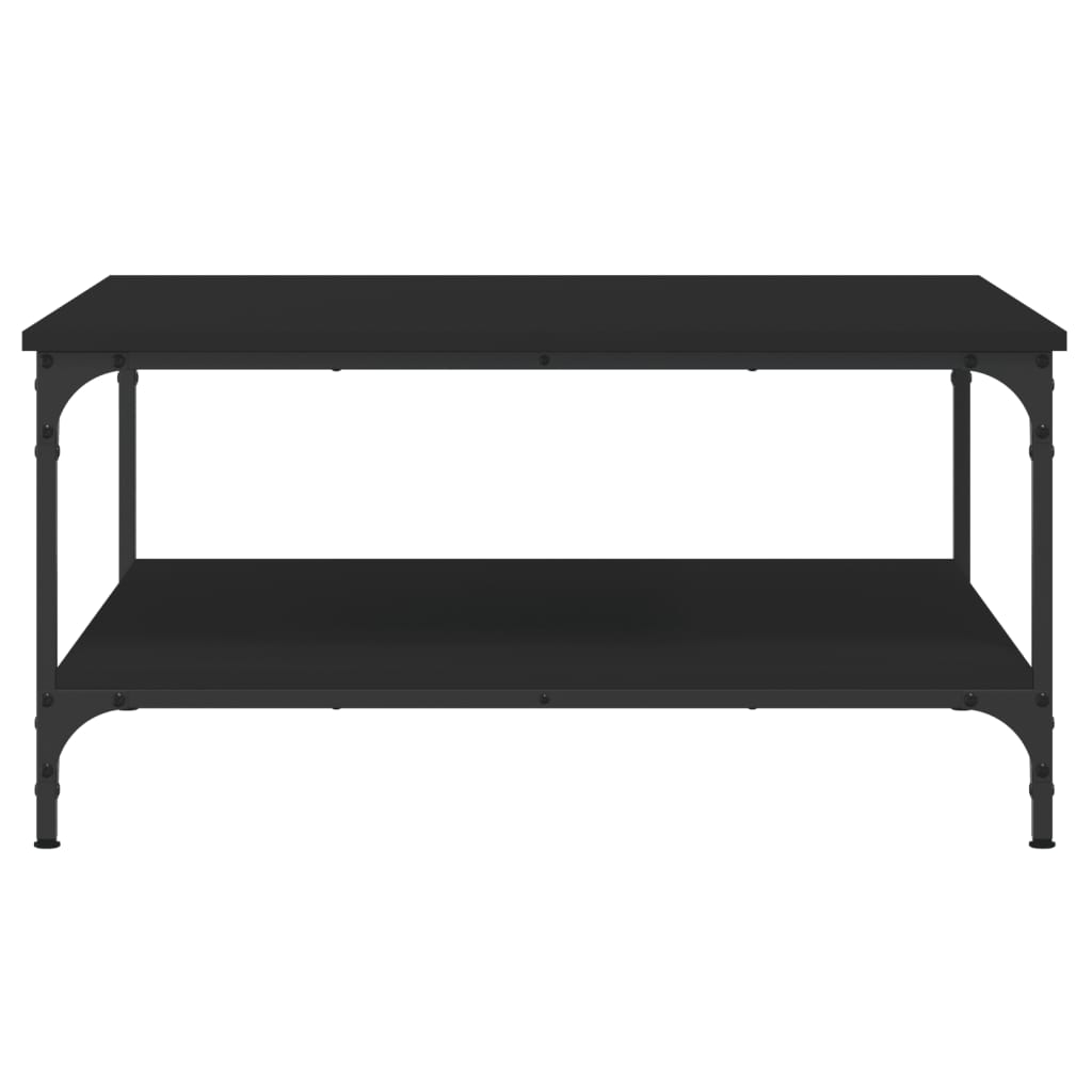 Salongbord Svart 80X80X40 Cm Konstruert Tre