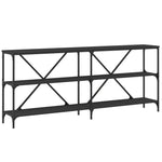 Konsollbord Svart 180X30X75 Cm Konstruert Tre Og Jern