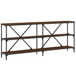 Salongbord Brun Eik 180X30X75 Cm Konstruert Tre Og Jern