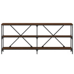 Salongbord Brun Eik 180X30X75 Cm Konstruert Tre Og Jern