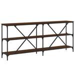 Salongbord Brun Eik 180X30X75 Cm Konstruert Tre Og Jern