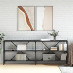 Konsollbord Svart 200X30X75 Cm Konstruert Tre Og Jern