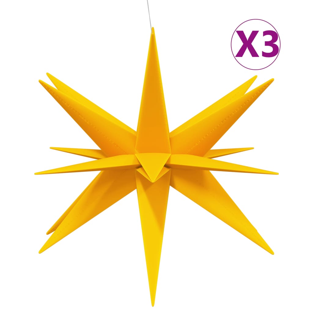 Julelys Med Led 3 Stk Sammenleggbar Gul 100 Cm