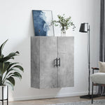 Veggskap Betonggrå 69,5X34X90 Cm