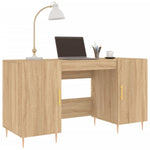 Skrivebord Sonoma Eik 140X50X75 Cm Konstruert Tre