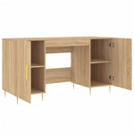 Skrivebord Sonoma Eik 140X50X75 Cm Konstruert Tre