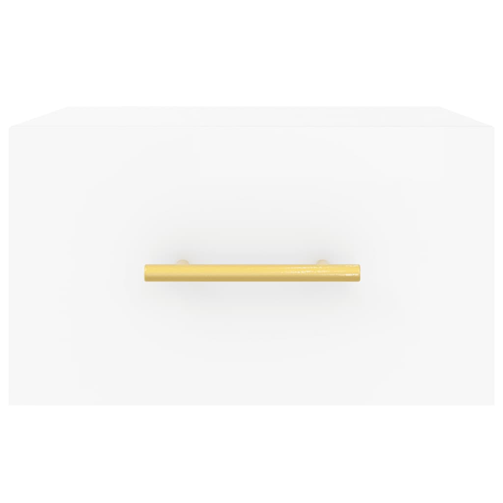 Veggmonterte Nattbord 2 Stk Hvit 35X35X20 Cm