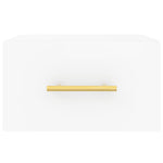 Veggmonterte Nattbord 2 Stk Hvit 35X35X20 Cm